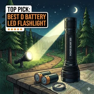 A size comparison showing a heavy-duty best d battery led flashlight next to a standard AA model.