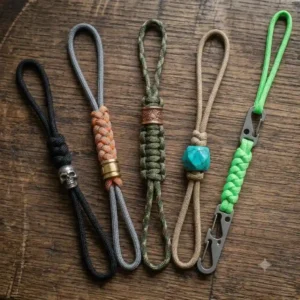 Step-by-step instructions on how to make your own lanyards for knives with paracord.